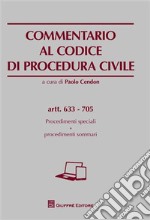 Commentario al codice di procedura civile. Art. 633-705 libro