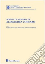 Scritti in memoria di Alessandro Concaro libro