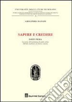 Sapere e credere libro