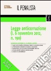 Legge anticorruzione (l. 6 novembre 2012, n. 190) libro
