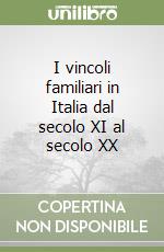 I vincoli familiari in Italia dal secolo XI al secolo XX libro