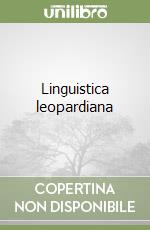 Linguistica leopardiana libro