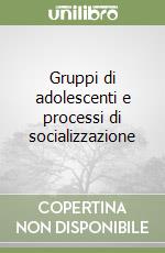 Gruppi di adolescenti e processi di socializzazione libro