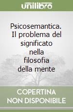 Psicosemantica. Il problema del significato nella filosofia della mente libro