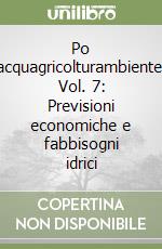 Po acquagricolturambiente. Vol. 7: Previsioni economiche e fabbisogni idrici libro