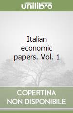 Italian economic papers. Vol. 1
