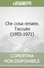 Che cosa rimane. Taccuini (1955-1971) libro