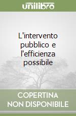 L'intervento pubblico e l'efficienza possibile libro