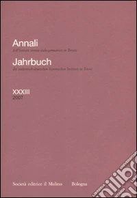Annali dell'Istituto storico italo-germanico in Trento (2007). Vol. 33 libro