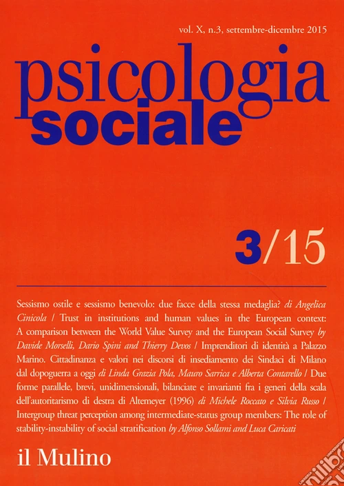 Psicologia sociale (2015). Vol. 3
