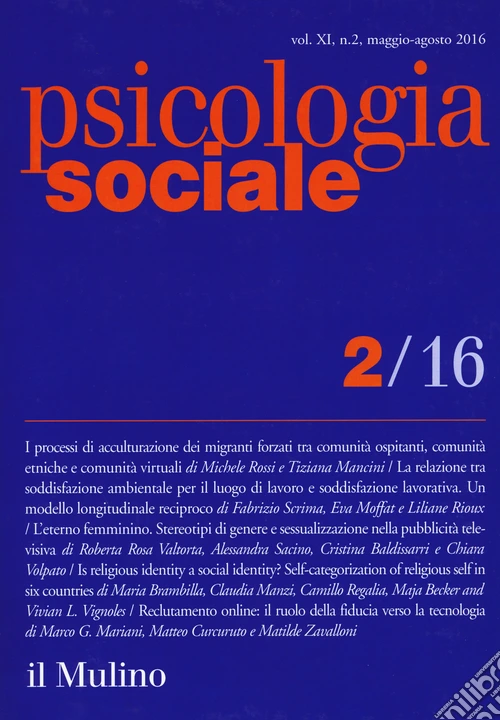 Psicologia sociale (2016). Vol. 2