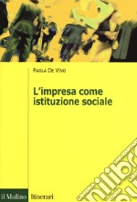 L'impresa come istituzione sociale