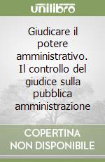 Giudicare il potere amministrativo. Il controllo del giudice sulla pubblica amministrazione libro