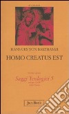 Saggi teologici. Vol. 5: Homo creatus est libro