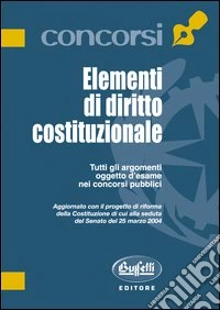 Elementi di diritto costituzionale libro