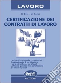 Certificazione dei contratti di lavoro libro