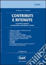 Contributi e ritenute libro