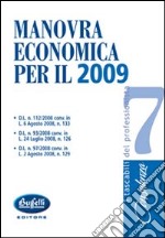 Manovra economica per il 2009 libro