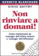 Non rinviare a domani! Come trasformarsi da «manager dell'ultimo minuto» a «manager dell'efficienza» libro