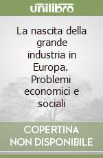 La nascita della grande industria in Europa. Problemi economici e sociali libro