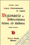 Dizionario di abbreviature latine ed italiane libro