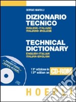 Dizionario tecnico inglese-italiano, italiano-inglese. CD-ROM libro