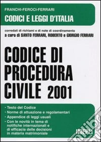 Codice di procedura civile 2001 libro