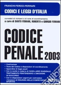 Codice penale 2003 libro