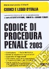 Codice di procedura penale 2003 libro