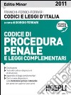 Codice di procedura penale 2011. Ediz. minore libro