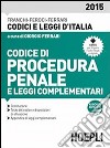 Codice di procedura penale e leggi complementari 2015 libro