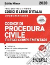 Codice procedura civile e leggi complementari 2020. Editio minor libro