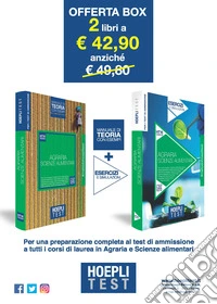 Hoepli Test. Agraria. Scienze dell'alimentazione. Box: manuale di teoria con esempi- Esercizi e simulazioni. Per i test di ammissione libro