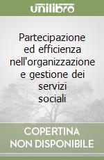 Partecipazione ed efficienza nell'organizzazione e gestione dei servizi sociali libro