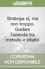 Strategia sì, ma non troppo. Guidare l'azienda tra metodo e intuito libro