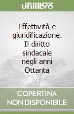 Effettività e giuridificazione. Il diritto sindacale negli anni Ottanta libro