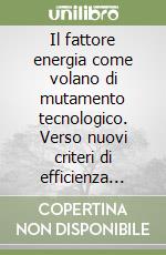 Il fattore energia come volano di mutamento tecnologico. Verso nuovi criteri di efficienza globale dei sistemi produttivi libro