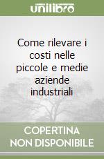 Come rilevare i costi nelle piccole e medie aziende industriali libro