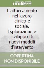 L'attaccamento nel lavoro clinico e sociale. Esplorazione e sviluppo di nuovi modelli d'intervento