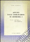 Appunti dalle esercitazioni di geometria 1 libro