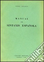 Manuale de sintaxis espanola libro