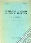 Complementi ed esercizi di geometria descrittiva libro di Curzio Mario