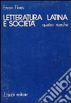 Letteratura latina e società libro
