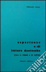 Esperienze di letture dantesche libro