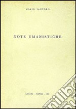 Note umanistiche libro