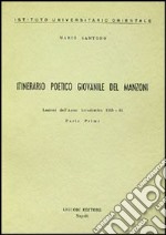 Itinerario poetico giovanile del Manzoni libro