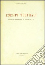 Esempi testuali (raccolta di fonti giuridiche dei secoli II-XI d. C.) libro