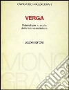 Verga libro di Mazzacurati Giancarlo