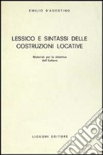 Lessico e sintassi delle costruzioni locative libro