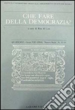 Quaderni. Che fare della democrazia? Vol. 13-14 libro